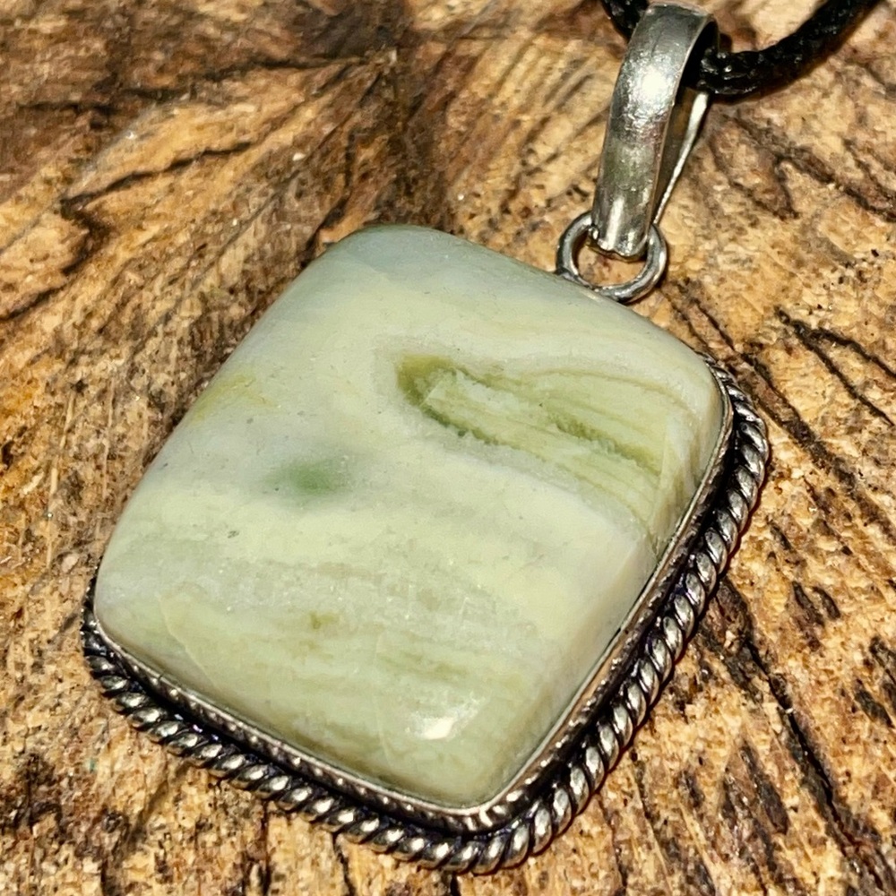 Green Larsonite Pendant 1 7/8” - Picture 15 of 17